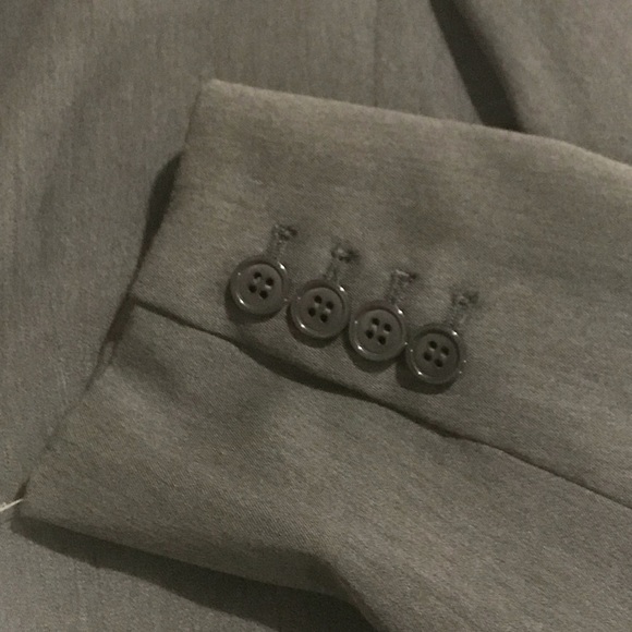 NWT AK Anne Klein Charcoal Collared Fitted Blazer - Picture 8 of 8